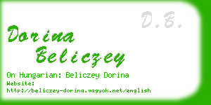 dorina beliczey business card